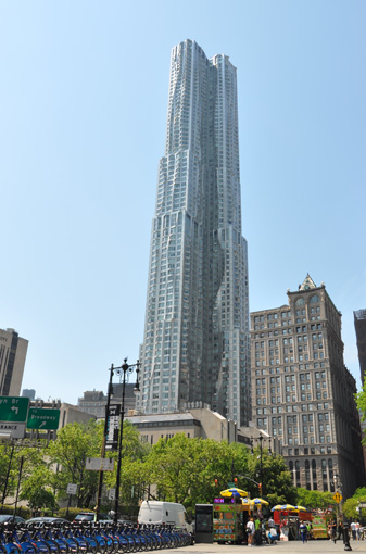 Civic Center; de prachtige architectuur van de nieuwe Beekman Tower in New York
