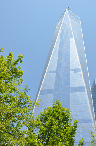 One World Trade Center New York vanaf het 9/11 memorial