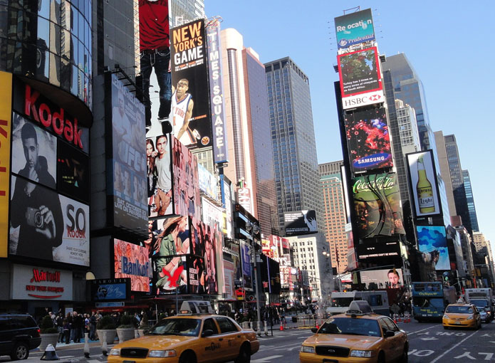 Top 10 bezienswaardigheden New York Times Square Noordelijk richting Central Park